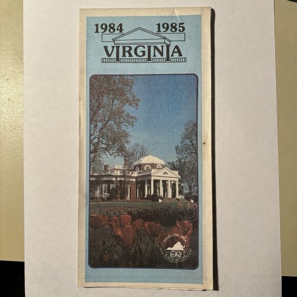 Other - Vintage Virginia State US Travel Tourism Road Map 1984 1985 Souvenir Monticello